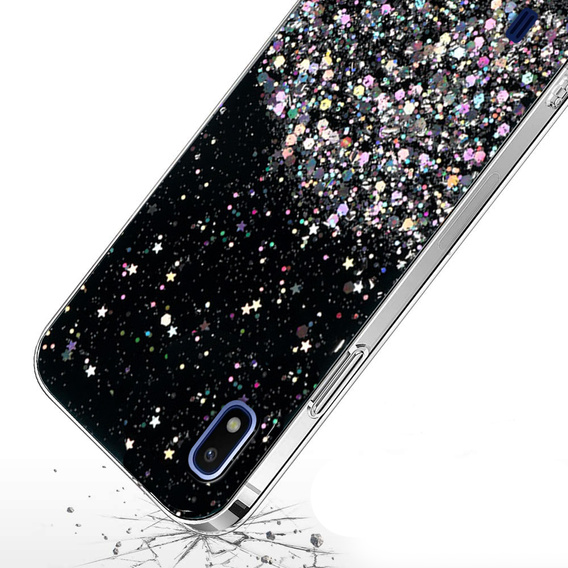 Чoхол до Samsung Galaxy A10, Glittery, чорний