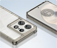 Чехол до Motorola Edge 50 Pro, Fusion Hybrid, прозрачный / серый