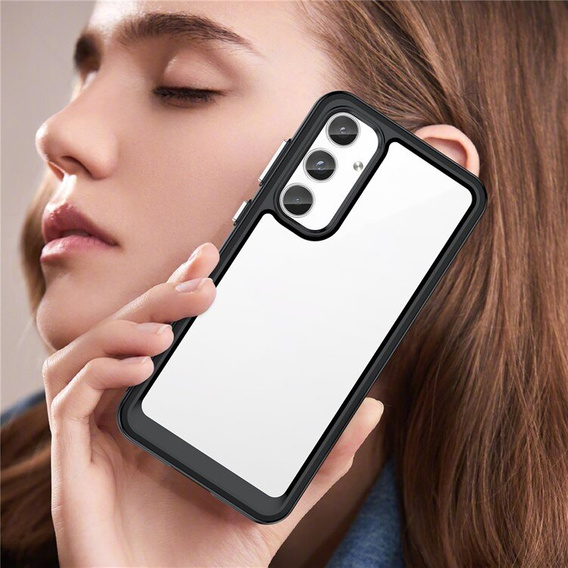 Чехол до Samsung Galaxy A55 5G, Fusion Hybrid, прозрачный / черный