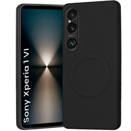 Чoхол до Sony Xperia 1 VI, Leather Hybrid MagSafe, чорний