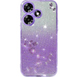 Чохол для Infinix Hot 30, Glitter Flower, фіолетовий