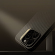 Чохол для iPhone 16 Pro Max, броньований Nillkin, Carbon Fiber, для Magsafe, золотий