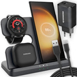 Беспроводное индуктивное зарядное устройство 3 в 1 ERBORD для смартфона, Galaxy Watch и Galaxy Buds, черный