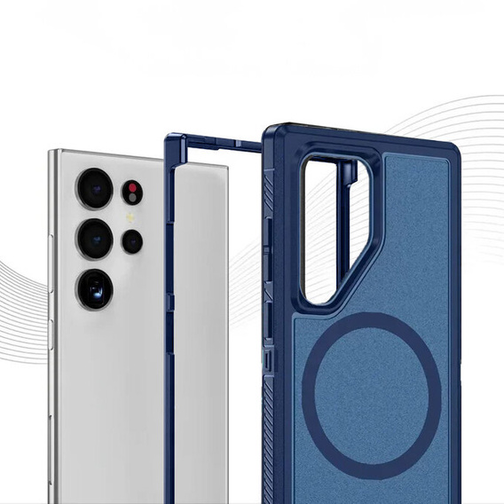 Чохол з рамкою для Samsung Galaxy S24 Ultra, для MagSafe, м'яти