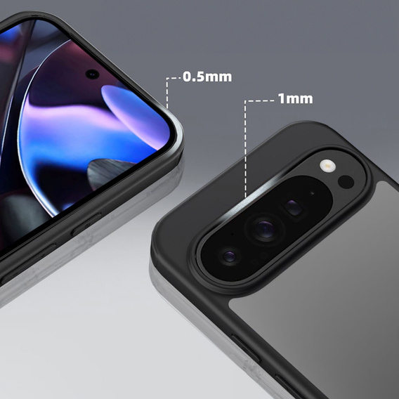 Чoхол до Google Pixel 9 Pro XL, Fusion Hybrid, прозорий / чорний