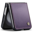 Чохол для Samsung Galaxy Z Flip7 FE / Z Flip6, CASE Litchi Leather, фіолетовий