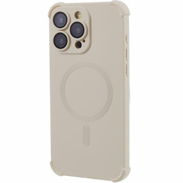 Силиконовый чехол для iPhone 15 Pro Max, для MagSafe, бежевый