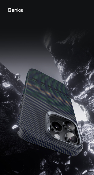 Чохол BENKS Kevlar Magnetic Armor Pro Aurora 600D B062 для MagSafe для iPhone 15 Pro Max