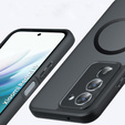 Матовий чохол для Xiaomi Redmi 15 5G / 4G, для MagSafe, напівпрозорий чорний