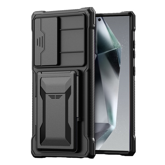 Чохол для Samsung Galaxy S24 Ultra, ERBORD SlideGuard with Card Holder, чорний