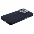 Чохол для iPhone 13 Pro Max, Carbon Fiber MagSafe, чорний / синій
