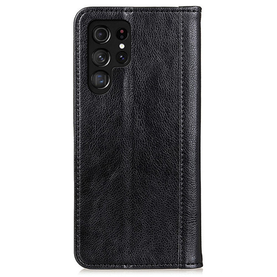 Чoхол до Samsung Galaxy S24 Ultra, Wallet Litchi Leather, чорний