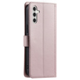 Чохол-сумка для Samsung Galaxy S25 FE, Rhombus Crossbody Leather, рожевий rose gold