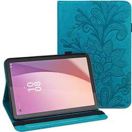чехол-крышка для Lenovo Tab M9, flower, синий