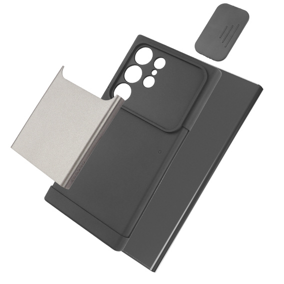 Чoхол до Samsung Galaxy S24 Ultra, ERBORD MagProtect Slide Camera, сірий gunmetal