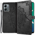 Чохол-книжка для Motorola Moto G14, Mandala, чорний