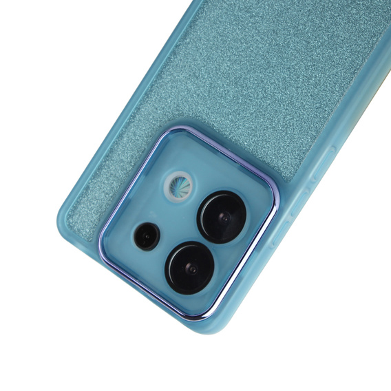 Чохол для Xiaomi Redmi Note 13 5G, Glittery Powder, м'яти + загартоване скло 9H