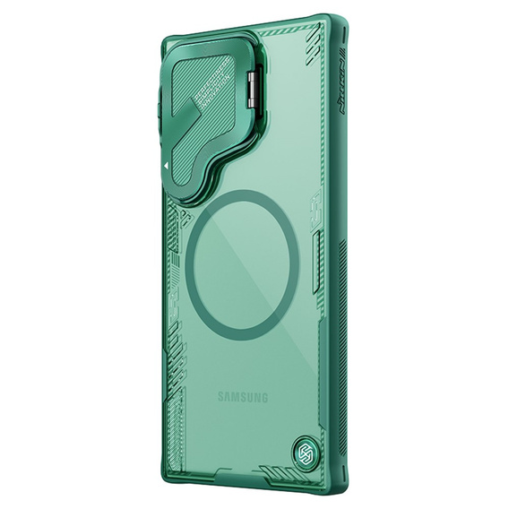 Чохол для Samsung Galaxy S24 Ultra, броньований Nillkin, Icelade Prop, для Magsafe, зелений