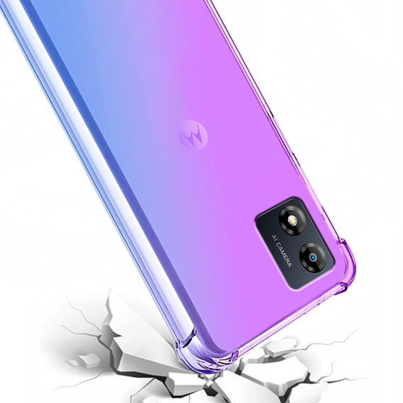 Чохол для Motorola Moto E13, Gradient Dropproof, Фіолетовий / синій