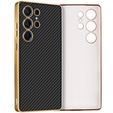 Чoхол до Samsung Galaxy S25 Ultra, GKK Leather, carbon чорний