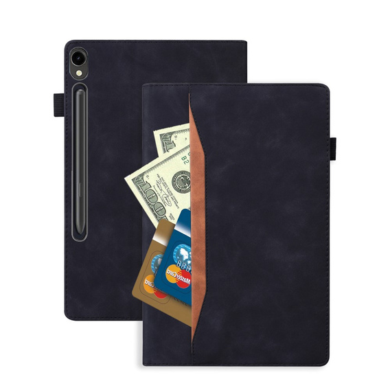 Чехол для Samsung Galaxy Tab S10 FE+ Plus, Classic, с местом для стилуса, чёрный