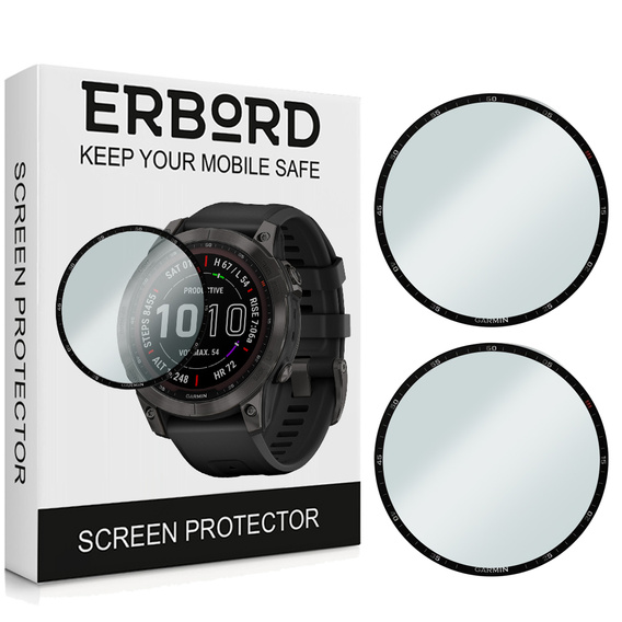 2x Гибридное стекло ERBORD для Garmin Fenix 7