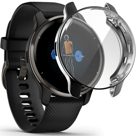 Чехол 2в1 с защитой экрана для часов Garmin Venu 2 Plus, Black