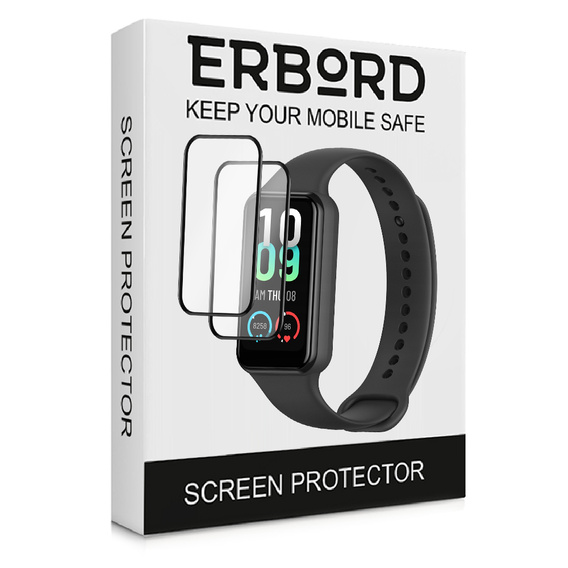 2x Гібридне скло ERBORD для Amazfit Band 7