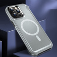 Чехол MagGuard для iPhone 15 Pro Max, MagSafe, серебряный