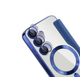 Откидной чехол для Samsung Galaxy S25 FE, RFID Wallet MagSafe CamShield, темно-синий