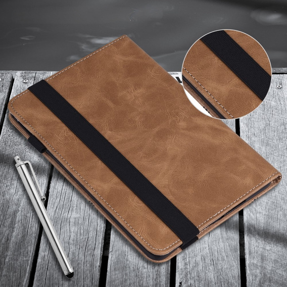 Чехол для Samsung Galaxy Tab S10 Lite / S10 FE / S9 FE / S9, Classic, с местом для стилуса, коричневый