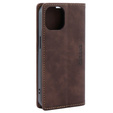 Чехол для iPhone 15, ERBORD Vintage, бумажник с клапаном, кофе