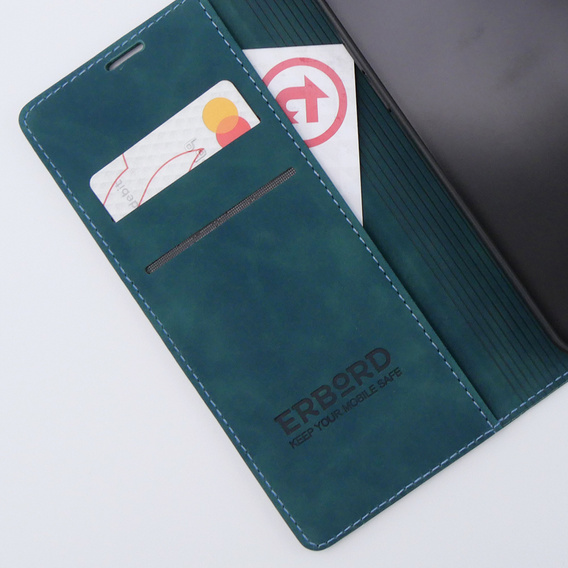 Чохол для iPhone 15 Pro, ERBORD Vintage, гаманець з клапаном, м'яти