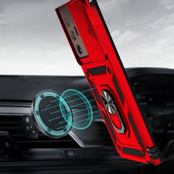 Чехол NOX Camera Slide Samsung Galaxy Note 20 Ultra, CamShield Slide, красный