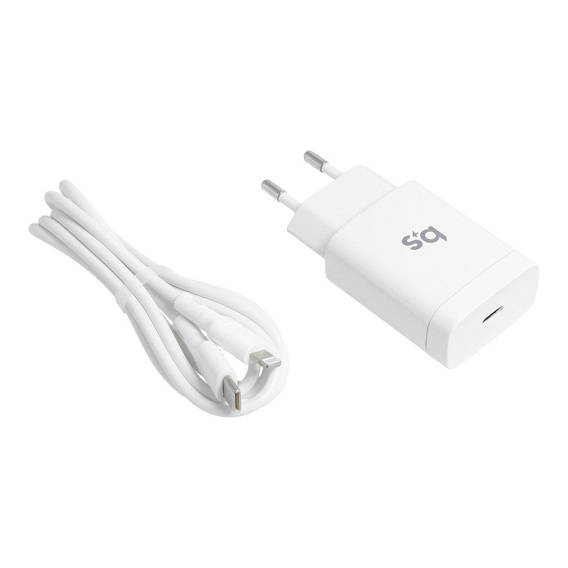 Зарядний пристрій Blue Star 18W PD / QC4.0 + Кабель Type-C - Lightning, White