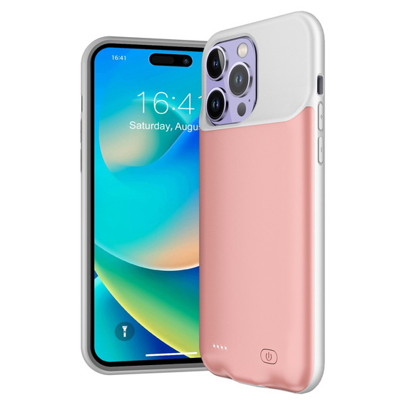 Чехол с батареей 8500mAh до iPhone 14 Pro Max, Pink
