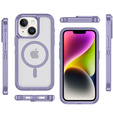 Чехол с рамкой для iPhone 13/14, для MagSafe, прозрачный / фиолетовый