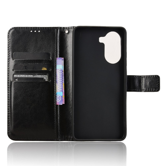 Футляр з клапаном для Xiaomi Poco X7 Pro 5G, Crazy Horse Wallet, чорний