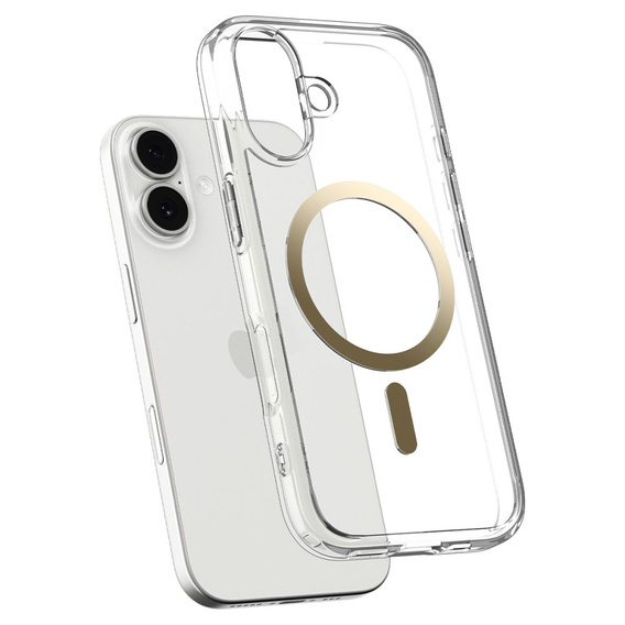 Spigen Чехол для iPhone 17, Ultra Hybrid MagSafe, прозрачный/золотой