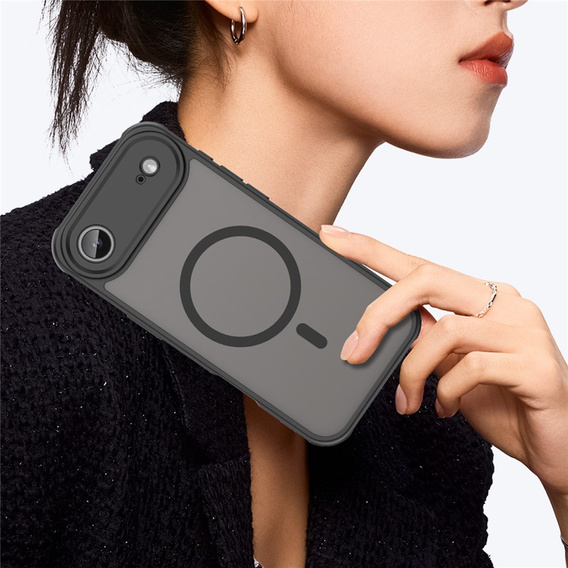 Матовый чехол для iPhone Air, для MagSafe, с защитой камеры, матовый черный