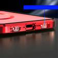 Магнітний чохол Dual Glass MagSafe для iPhone 15 Pro Max, червоний