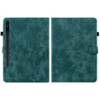 Чехол до Samsung Galaxy Tab S9, Wallet Pen Slot, зелёный
