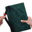 Чехол до Lenovo Tab M9, Wallet Pen Slot, butterflies, коричневый