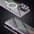 Магнітний чохол Dual Glass MagSafe для Samsung Galaxy S24 Ultra, фіолетовий