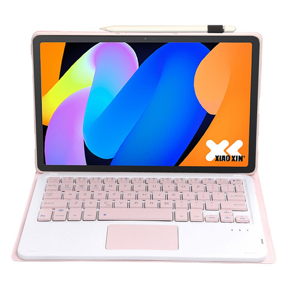 Чохол-клавіатура з сенсорною панеллю Bluetooth для Lenovo Idea Tab 11" 2025 TB336FU TB336ZU, рожевий