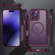 Чохол для iPhone 14 Pro Max, ERBORD Impact Guard, MagSafe, бордовий