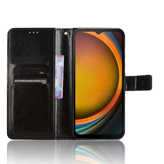 Футляр з клапаном для Samsung Galaxy Xcover 7, Crazy Horse Wallet, чорний