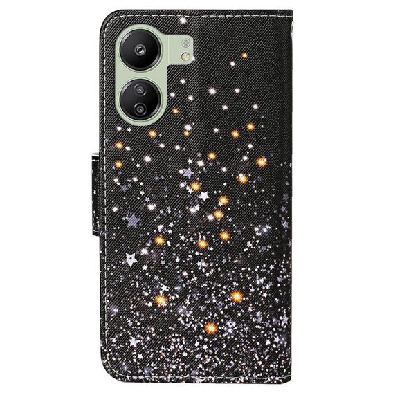 Чохол-книжка для Xiaomi Redmi 13C / Poco C65, Wallet, Stars, чорний