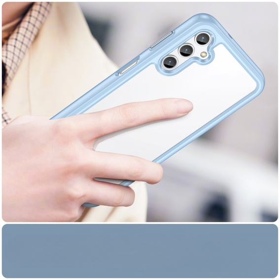 Чoхол до Samsung Galaxy A14 4G/5G, Fusion Hybrid, прозорий / синій