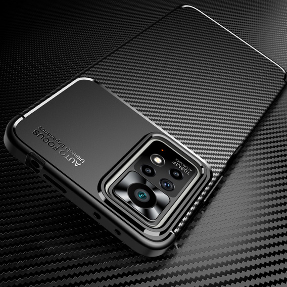 Чехол до Xiaomi Redmi Note 11 Pro 4G / 5G, Carbon Gel, чёрный